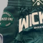 MUAY THAI SHORT BLOCK GREEN - Image 2