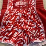 MUAY THAI SHORT ONE BLOOD RED WHITE - Image 2
